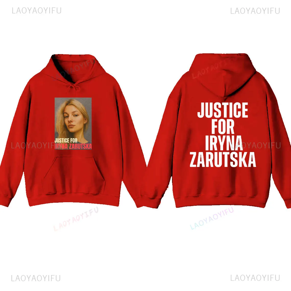 العدالة لـ Iryna Zarutska النساء الرجال هوديي النساء الخالد البلوز قل اسمها هوديس مزق طباعة الخريف والشتاء هودي