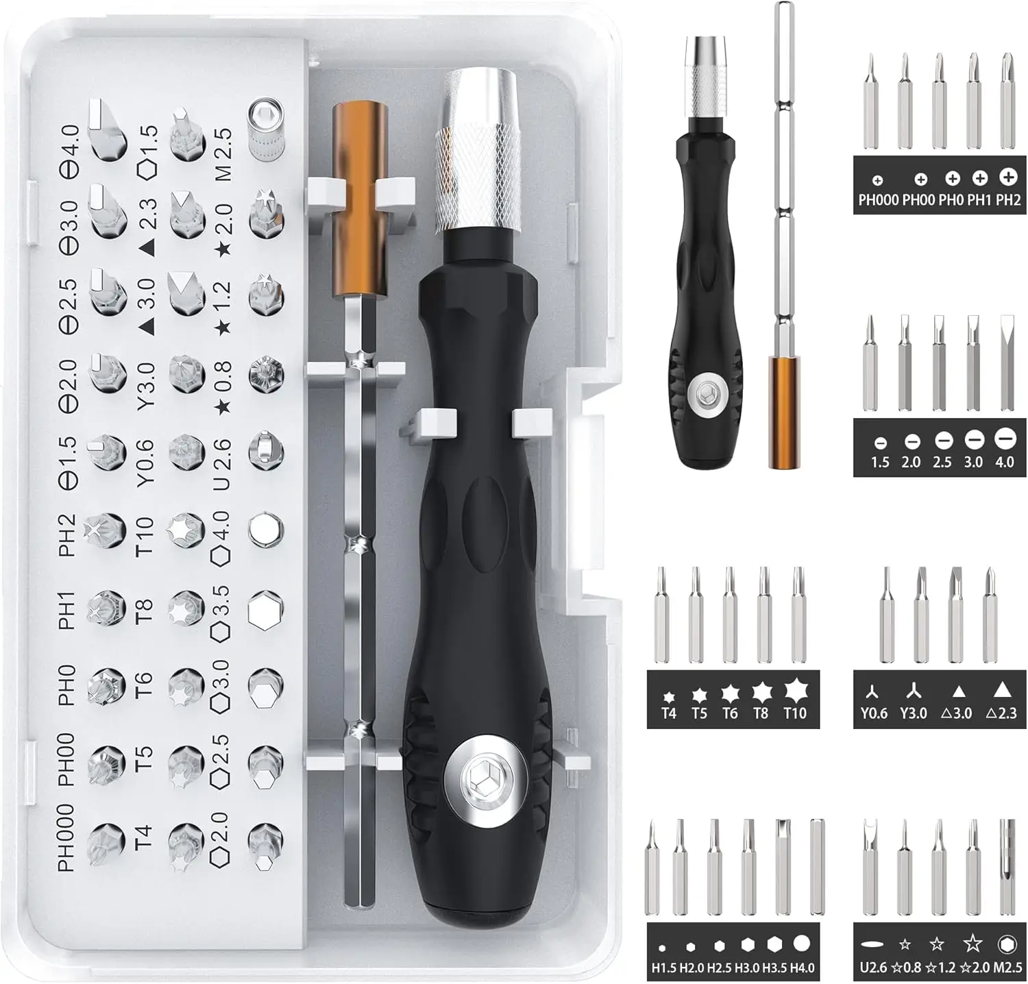 

32-in-1 Mini Magnetic Screwdriver Set with 30 Bits for Precision Repair of Eyeglasses, Watches, Phones, Laptops