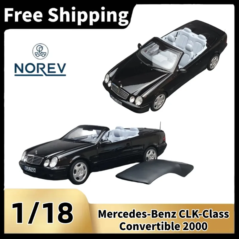 [In Stock] NOREV 1/18 Diecast CLK-Class Convertible 2000 Car Model, Static Collectible Replica with Removable Hardtop