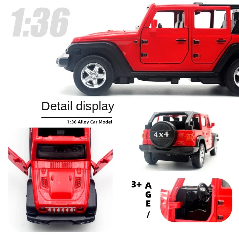 Car toys Off road vehicle model 1:36 toy off-road sports car simulation alloy car model, rebound door, cake decoration