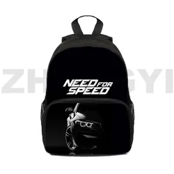 Fashion Casual Women Men Need for Speed 3D Backpack Elementary Kids School Bag 12/16 Inch Racing Game NFS Car Teens Boys Bookbag