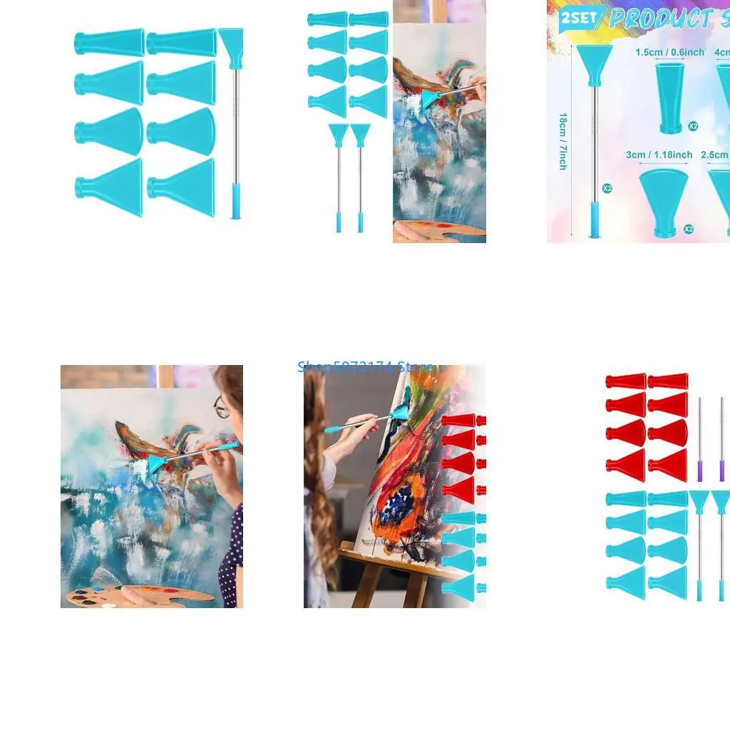 Y3NB Sturdy Stainless Steel Straws And Silicone Mouthpieces For Fluid Art Creations