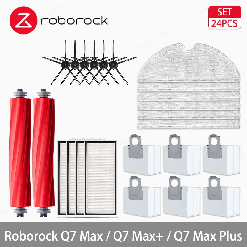 Roborock Q7 Max / Q7 Max+ / Q7 Max Plus Robotstofzuiger Accessoires Zijborstel Hepa Filter Mop Doek Stofzak Reserveonderdelen