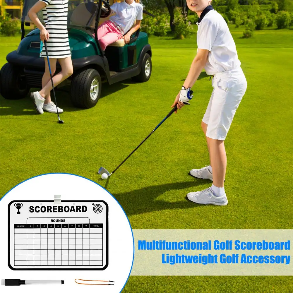 

Golf Score Writing Board Lightweight Golf Accessory Portable Golf Scorecard Board with Erasable Dry Erase for Men for Keeping