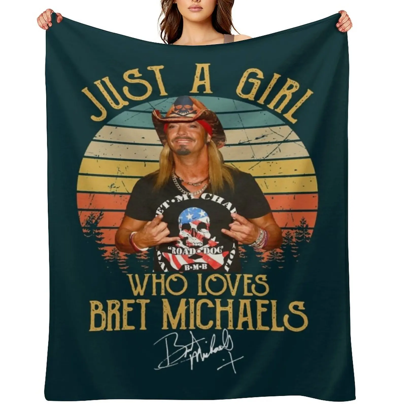 

Gift Idea Michaels Male Singer Bret Songwriter Funny Graphic Gifts Throw Blanket Hairy Bed Blankets