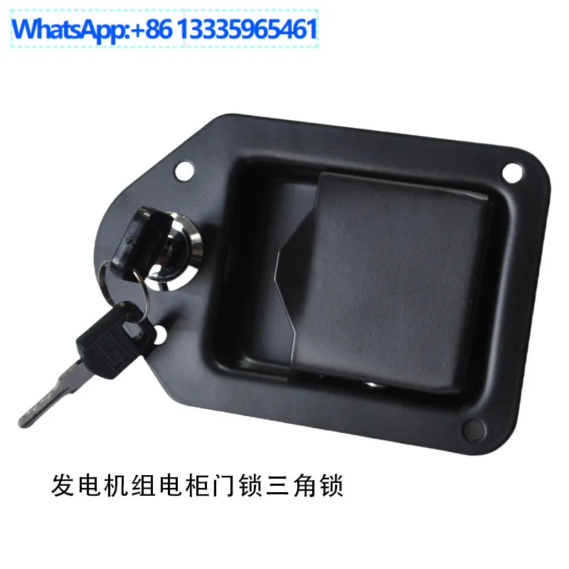 Generator set pointed cabinet door lock triangle pointed spray engine compartment lock machine cabinet directly from t