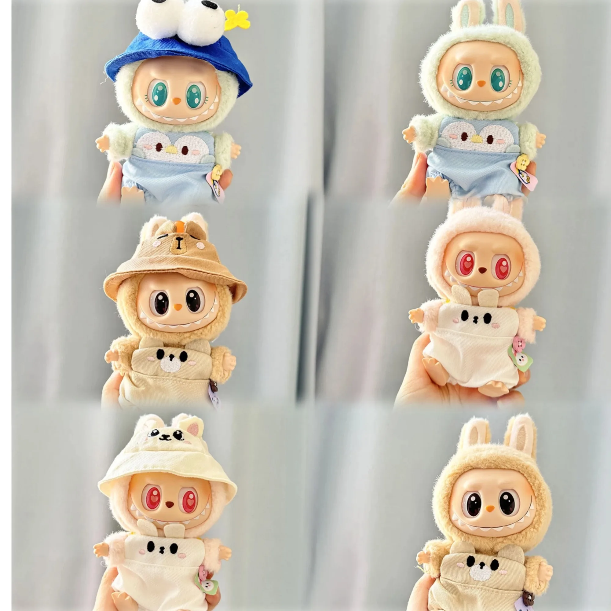 

15cm/17cm Labubu I II Doll Cute Clothing Plush Baby Clothes Pet Strap Pants Set Sitting Party Doll Clothing