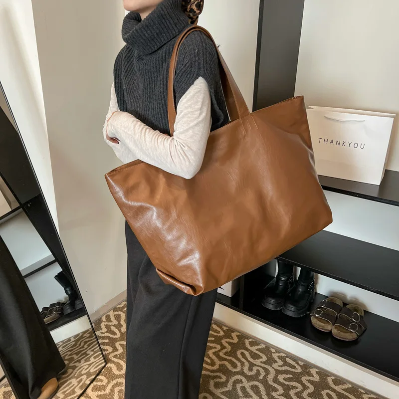 Simple Retro Tote Bags for Woman Shoulder Bag Fashionable Trend Large Capacity Shopping Bag Class Bags for Girl Designer Bags 가방