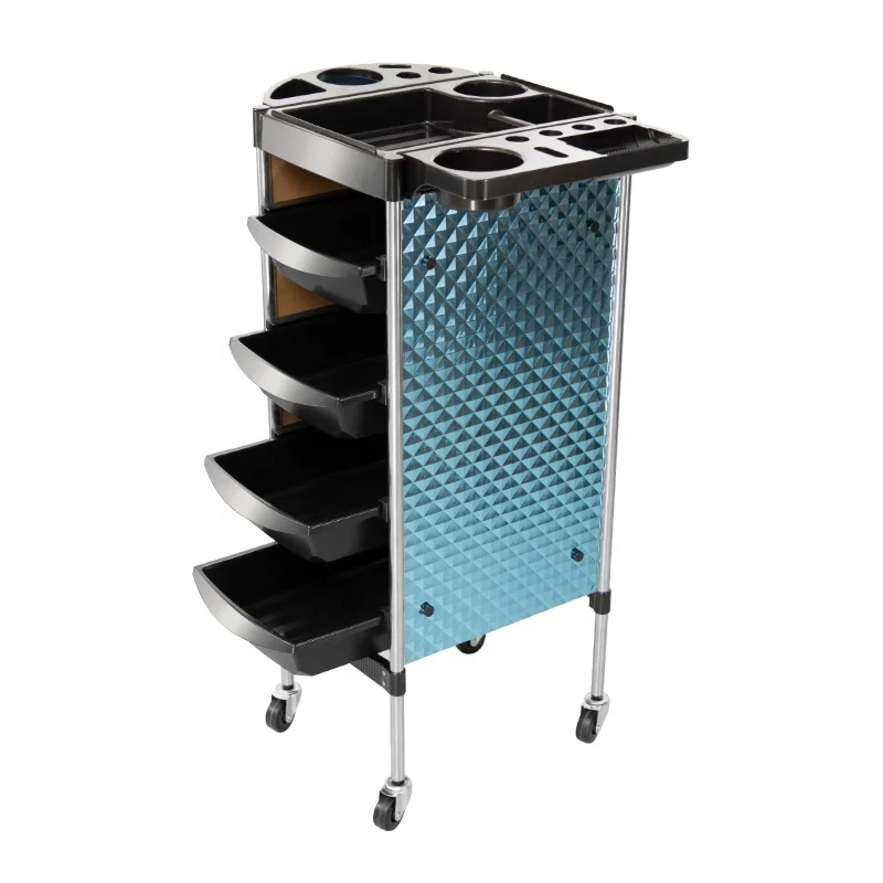 Hairdressers Salon Trolley  Beauty Salon Plastic Trolley Use Pedestal Rolling Cart Wheel for Barber Beauty Shop