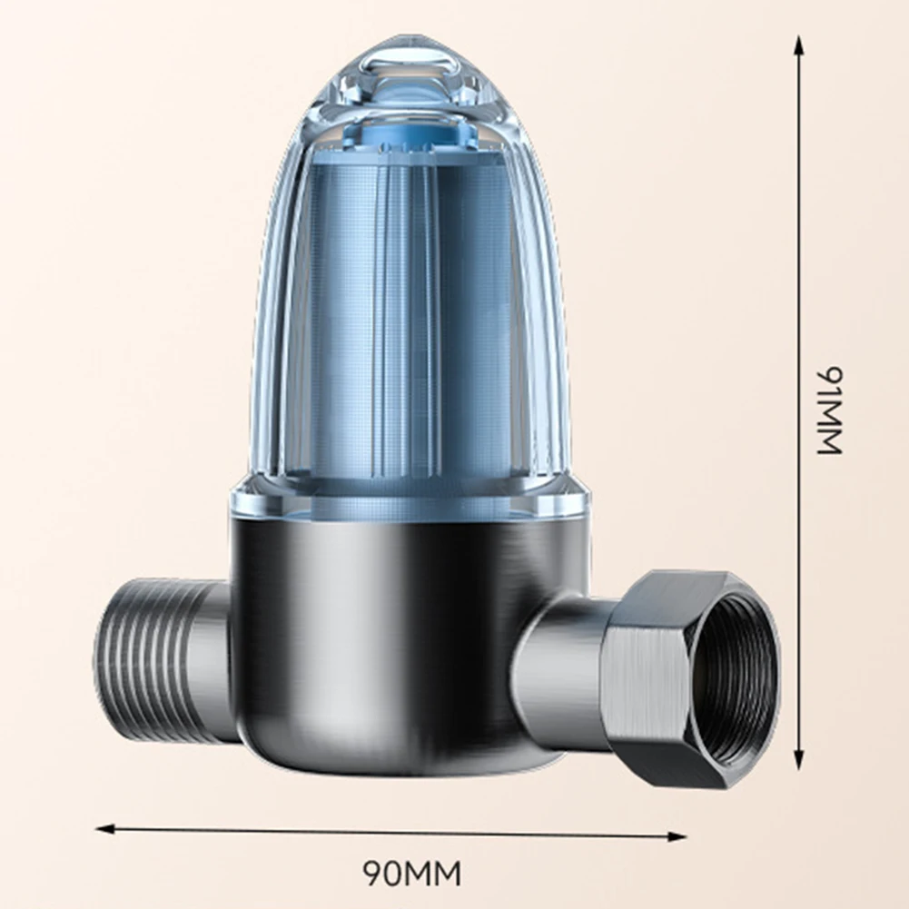 Shower Scale Filter Water Heater Filter Household Water Usage Versatile Compatibility Pre Filter Built-In Maintenance Indicator