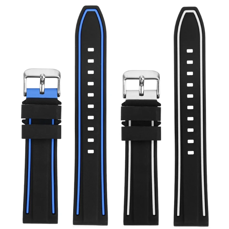 Correa de reloj de silicona de liberación rápida para hombres, correa de reloj de goma, marca Co, Blancpain Five Ocean, 50 brazas, 22MM, Bnad