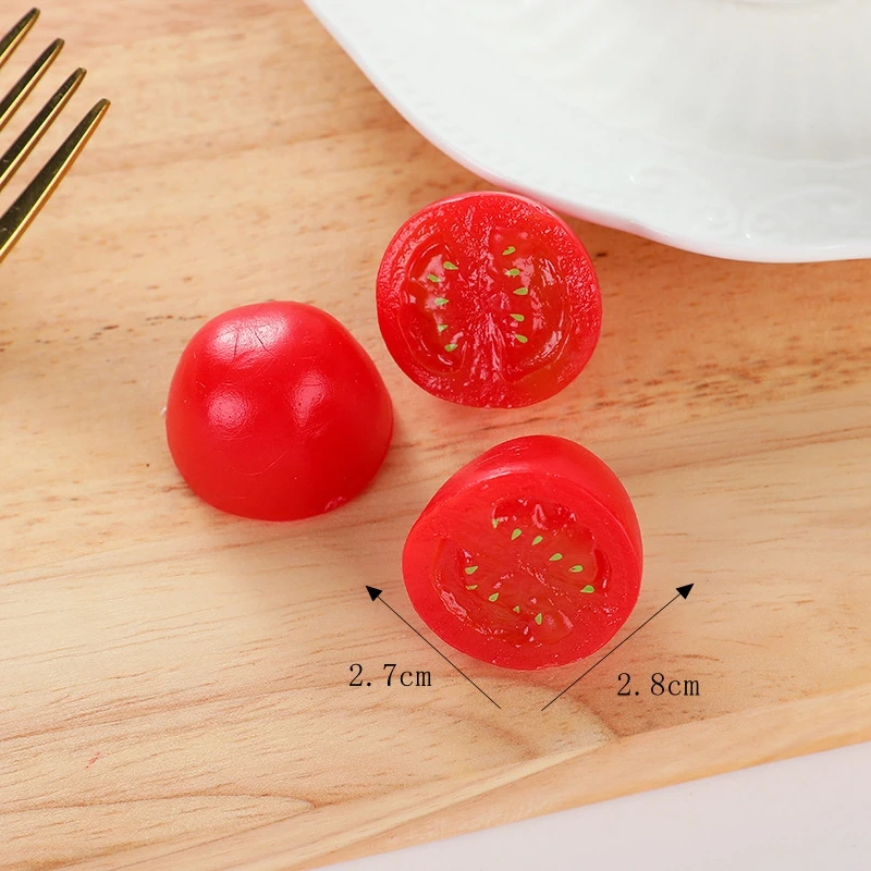 Gemüse Künstliche Kirsche Tomaten Lebensmittel Modell Dekorative Requisiten Gefälschte Realistische Lebensechte Simulation Obst Wohnkultur 10 teil/los – Detail 7