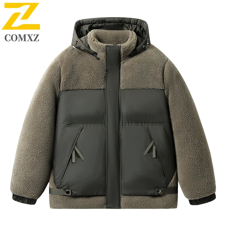 Down Jacket 2025 New Winter Casual Fashion Hooded Wear On Both Sides Windproof Coat Outdoor Sports Thermal Lightweight Parkas