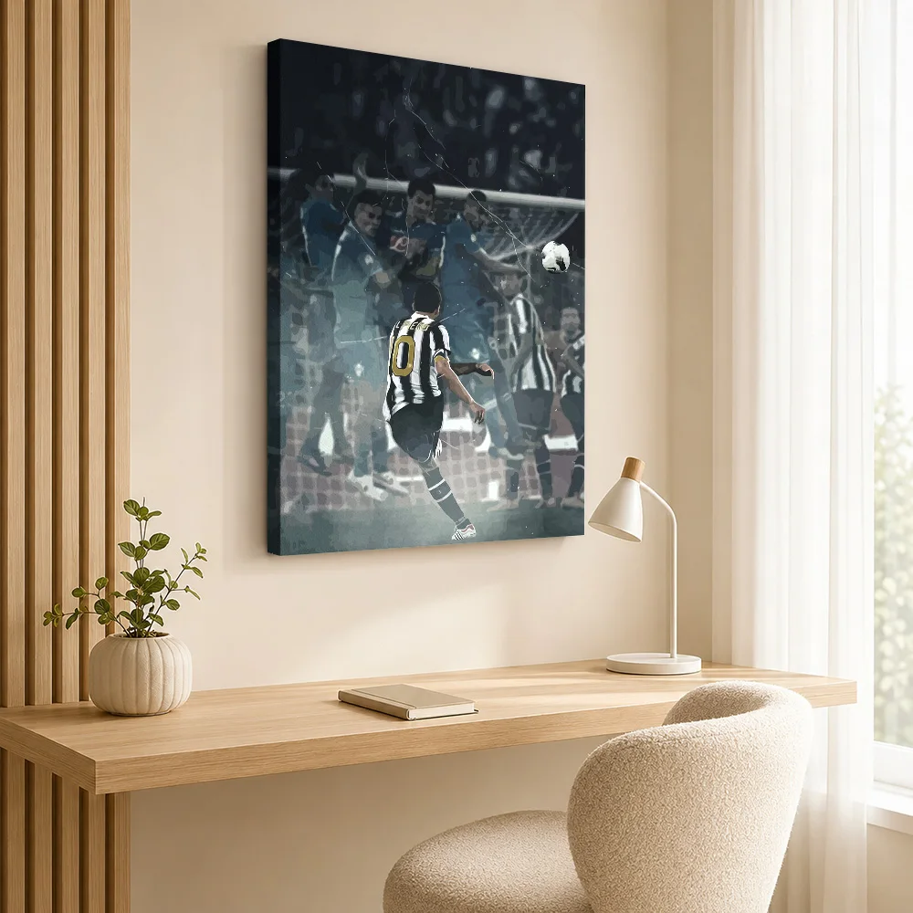 Patrick Dorgu Soccer Tribute Framed Canvas Print Poster Digital Style Wall Art With Customized Photo For Home Gym Ideal Fan Gift