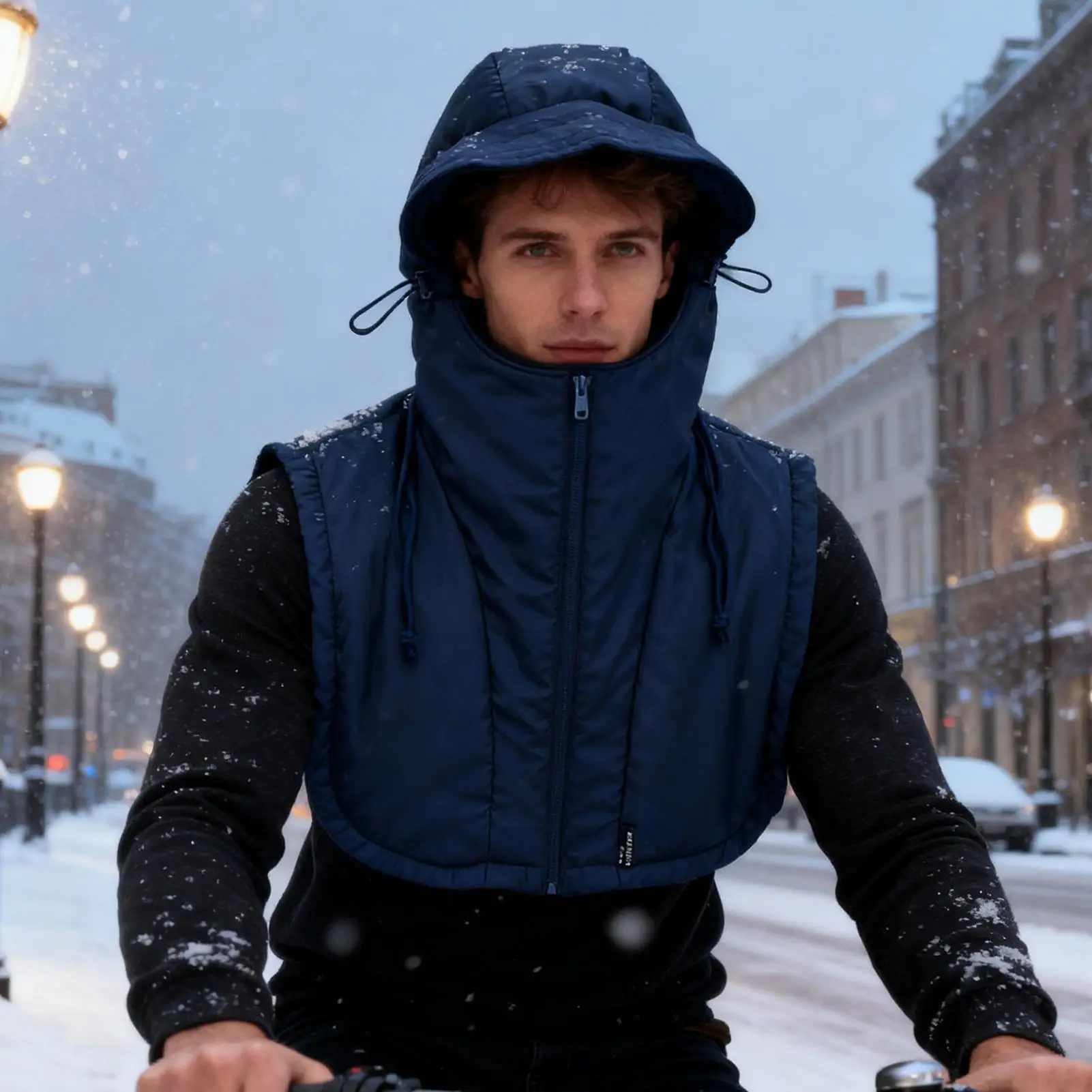 قبعة شتوية لركوب الدراجات أغطية رأس دافئة مع غطاء للوجه أغطية رأس شتوية مقاومة للرياح للتزلج على الجليد والتزلج والمشي لمسافات طويلة والسفر