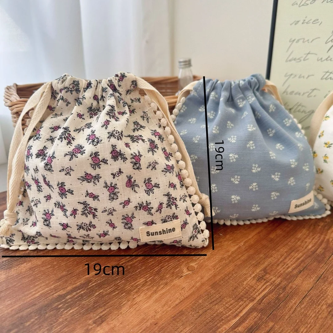 花柄リップスティックメイクアップバッグ、多機能収納ポケット付き、携帯用旅行雑貨整理収納バッグ、整理用防塵バッグ