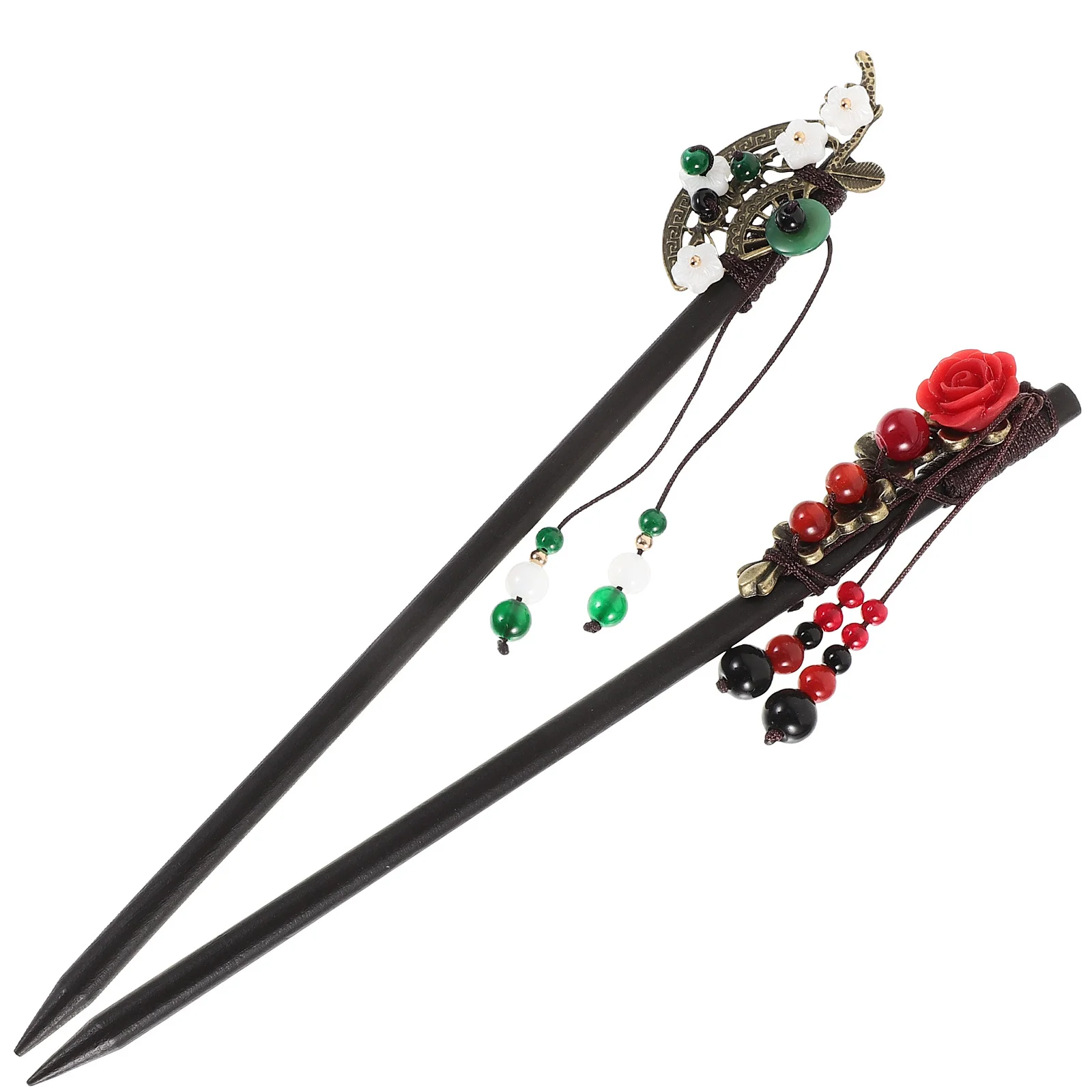 

2Pcs Vintage Ancient Style Hair Sticks Elegant Hairpin Hair Tying Accessory for Girls Women Retro Decorative Headdress Gift