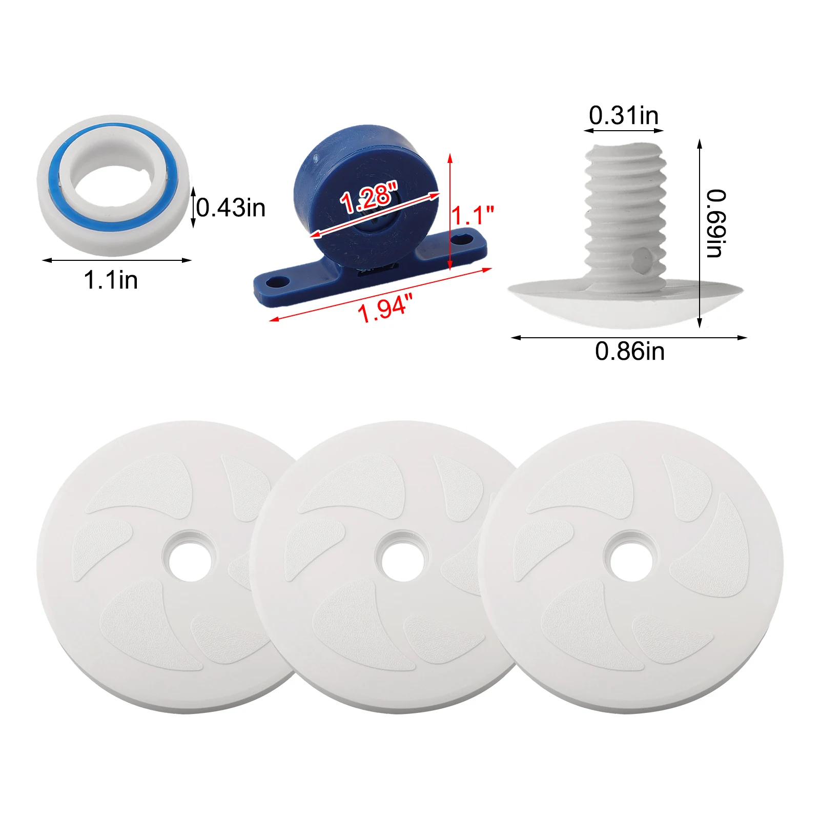 Efficient Pool Cleaner Kit Compatible with For Polaris 180 280 Featuring 3 for c6 Large Wheels and 2 for c80 for turbine