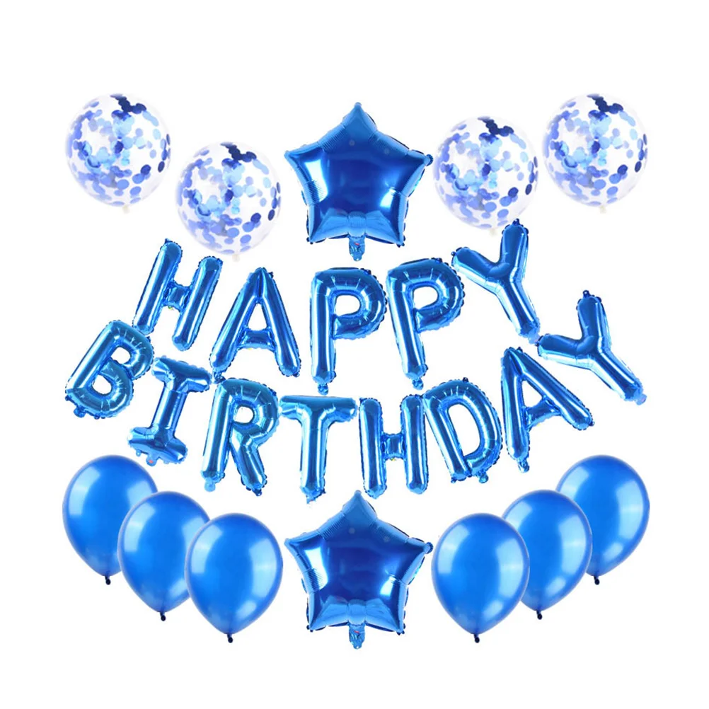 

34 pcs Birthday Balloon Set 16- Silver Gold Metallic Balloons For Wedding Party Decoration Shower Classroom