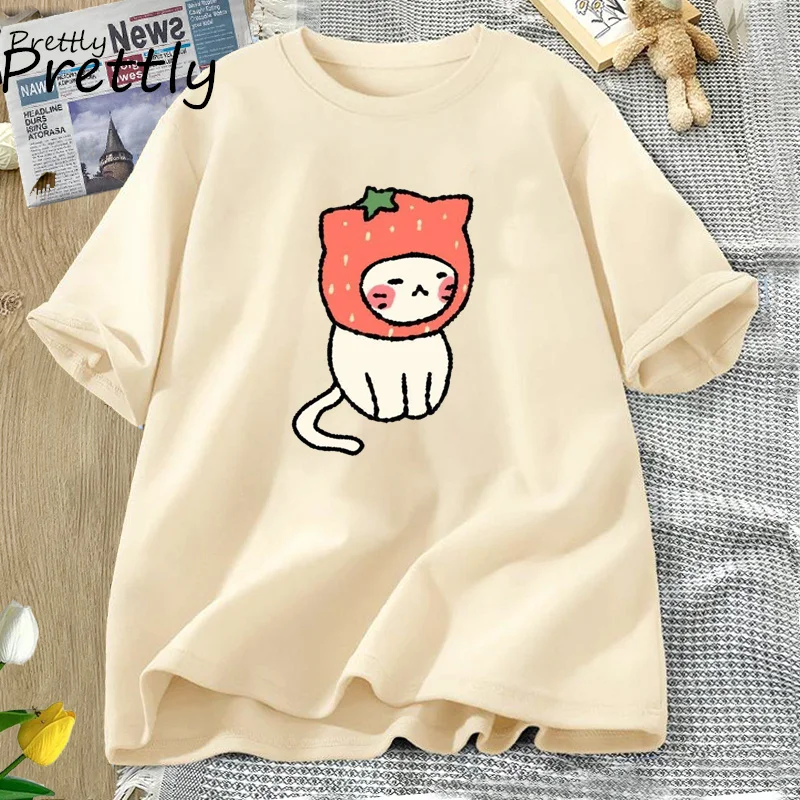 Yoongi Cat T-shirt Funny Printed Cotton Short Sleeve Tees Summer Unisex Women Men T Shirt Casual Round Neck T Shirts Streetwear