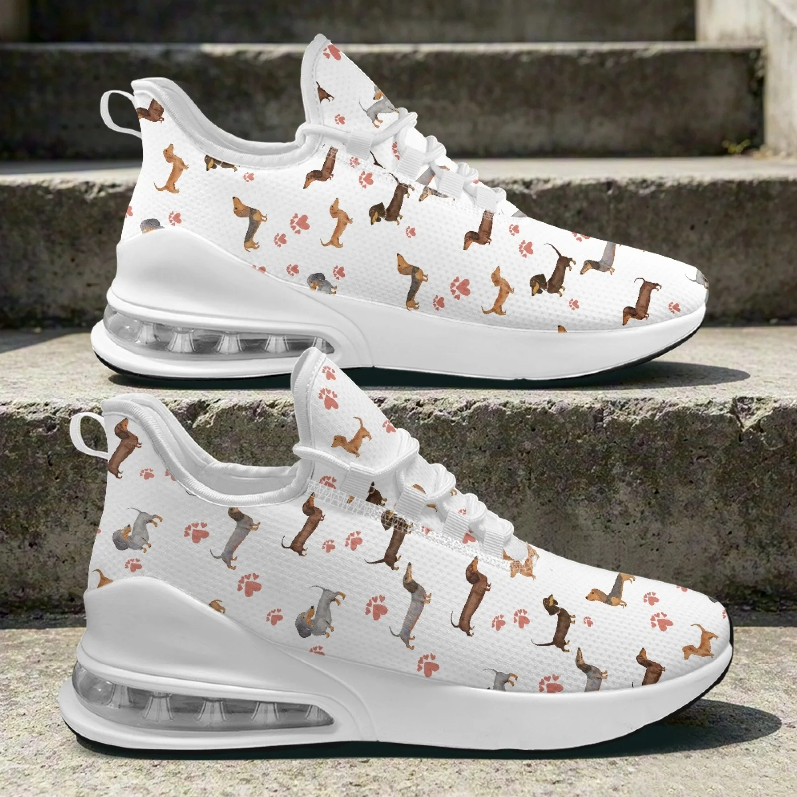 PENSTROLL Dachshund Pattern Lightweight Walking Workout Sneakers for Women Casual Mesh & EVA Athletic Womens Shoes Walking Shoes