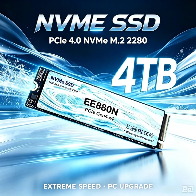 SSD NVMe EE880N M.2 2280 PCIe 4.0 X4 TLC 3D NAND 500GB 1TB 2TB 4TB SSD para jogos para PS5, laptop e PC de mesa, atualização