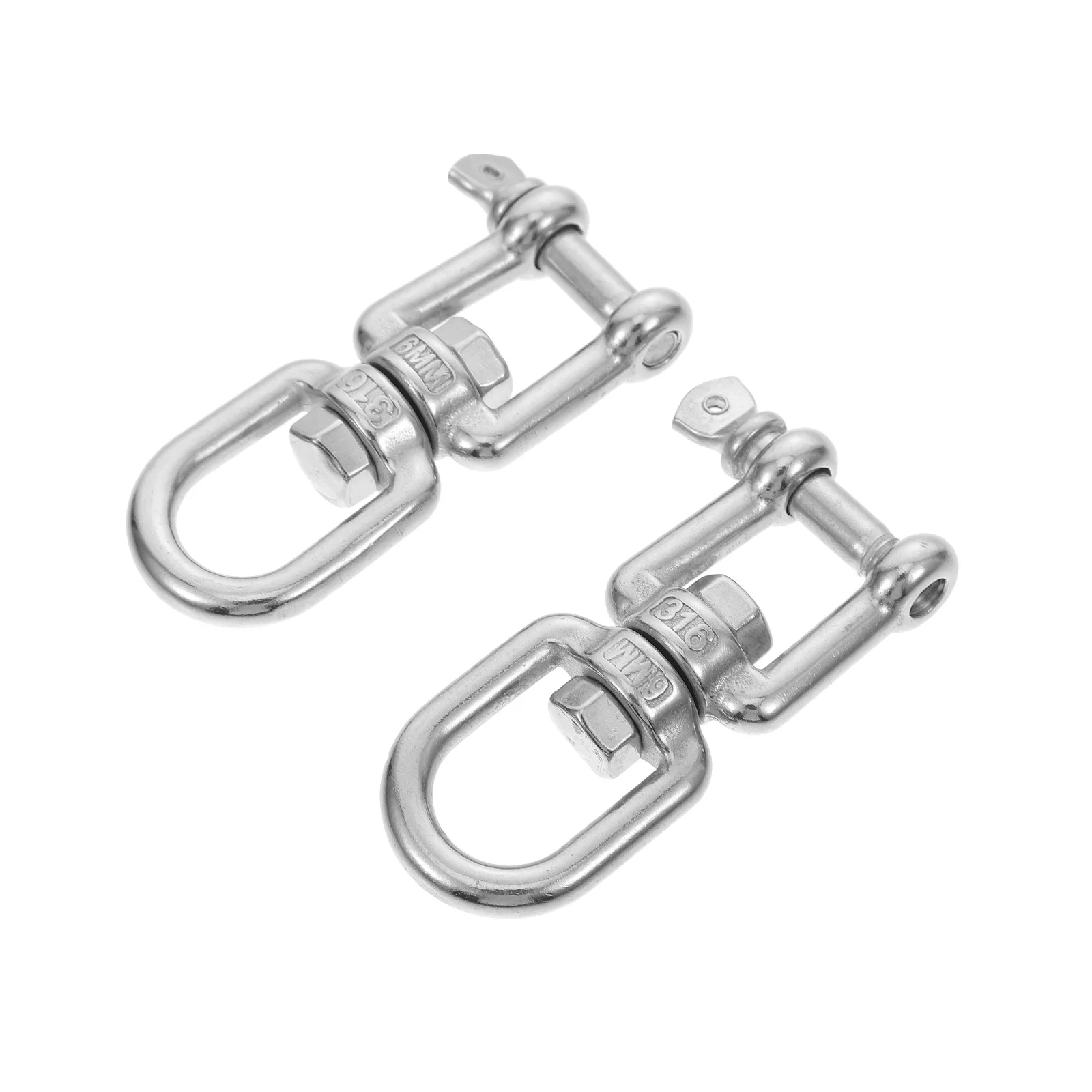 

2 Pcs Hanger Hooks Stainless Steel Swivel Ring Heavy 65X35X14CM Connector Sandbag Eye Hammock Silver for Swing