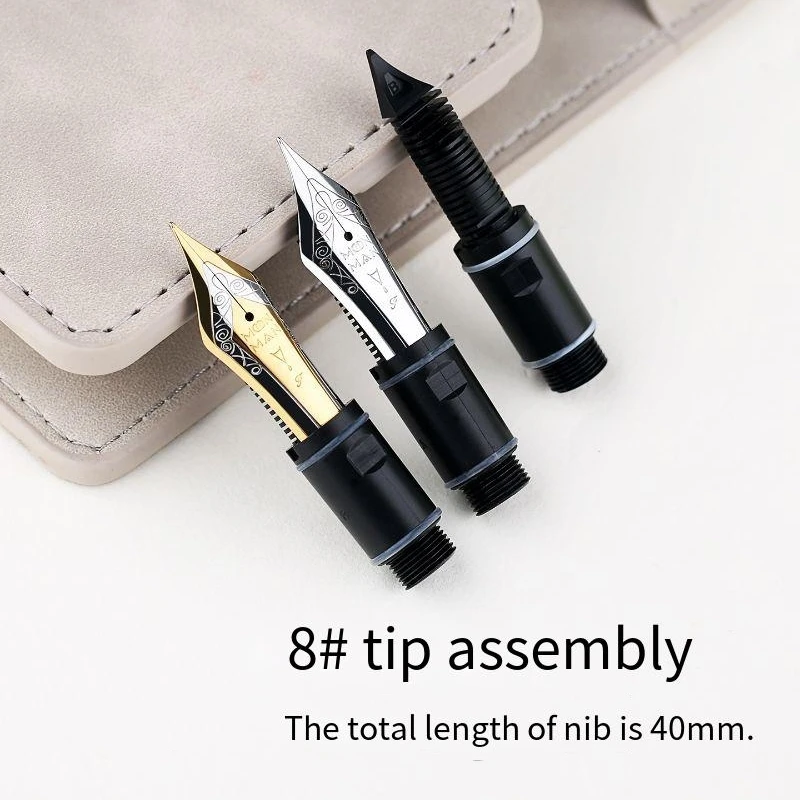 1 Pcs MAJOHN No. 8 Model 40 Gold-Plated Large Bright Nib Fountain Pen Accessory for Majohn P141 Nib Assembly Set