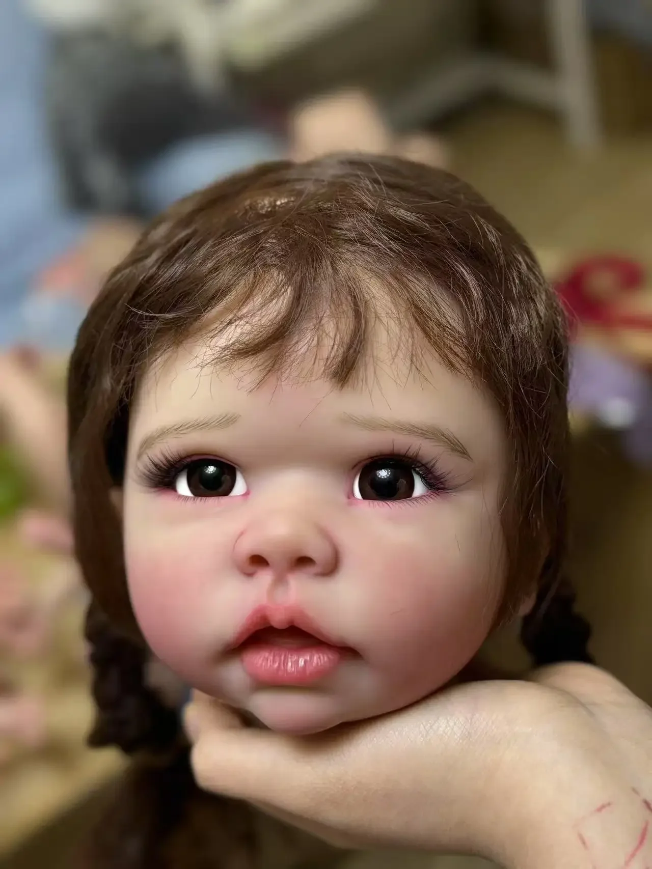 

DLS Customized Limited Supply 28inch Reborn Baby Tippi With Hand-Rooted Hair With Cloth Body