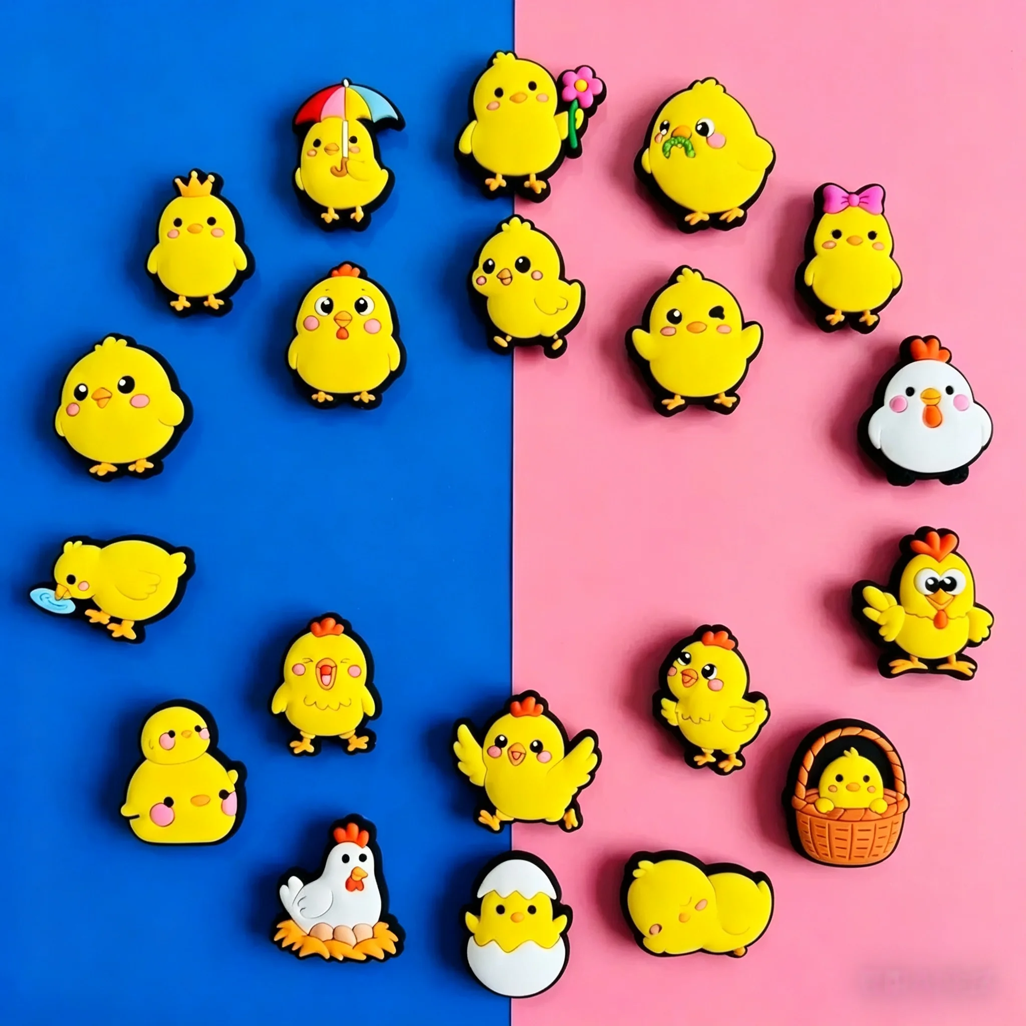 20-100pcs Animal Cute Cartoon Duck Shoe Charms PVC DIY Shoes Decoration Sandal Accessories Buckle for Kids Party Gift
