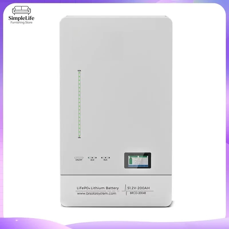 53.2V 100Ah 200Ah LiFePO4 Battery 5.12kWh 10.24kWh Lithium Ion Solar Energy Storage System for Home Off Grid Power Wall