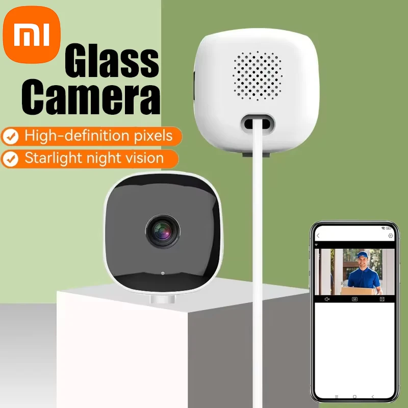 Cámara Xiaomi Mini para Ventana, Monitoreo Remoto por Wifi, Cámara de Visión Nocturna HD de 3MP para Smartphone, Monitoreo Remoto con Visión Nocturna para Exteriores