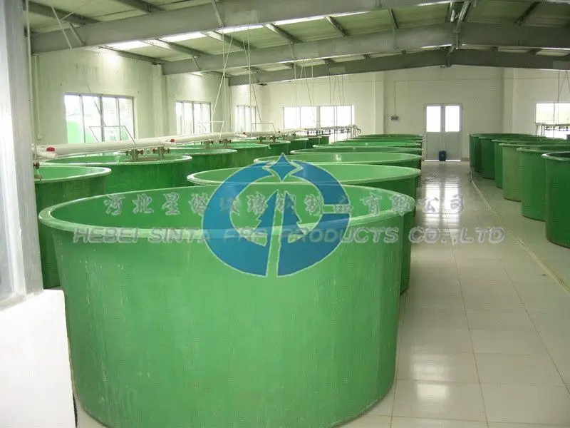 2025 خزانات الأسماك البلاستيكية المقواة بالألياف الزجاجية الكبيرة لتربية الأحياء المائية التجارية للزراعة