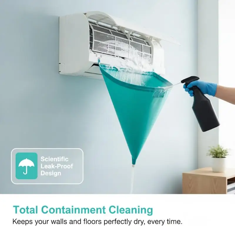 New！Leak-proof Air Conditioner Clean Cover Waterproof Drain Air Conditioner Cleaning Kit Thickened PVC With Drain Pipe