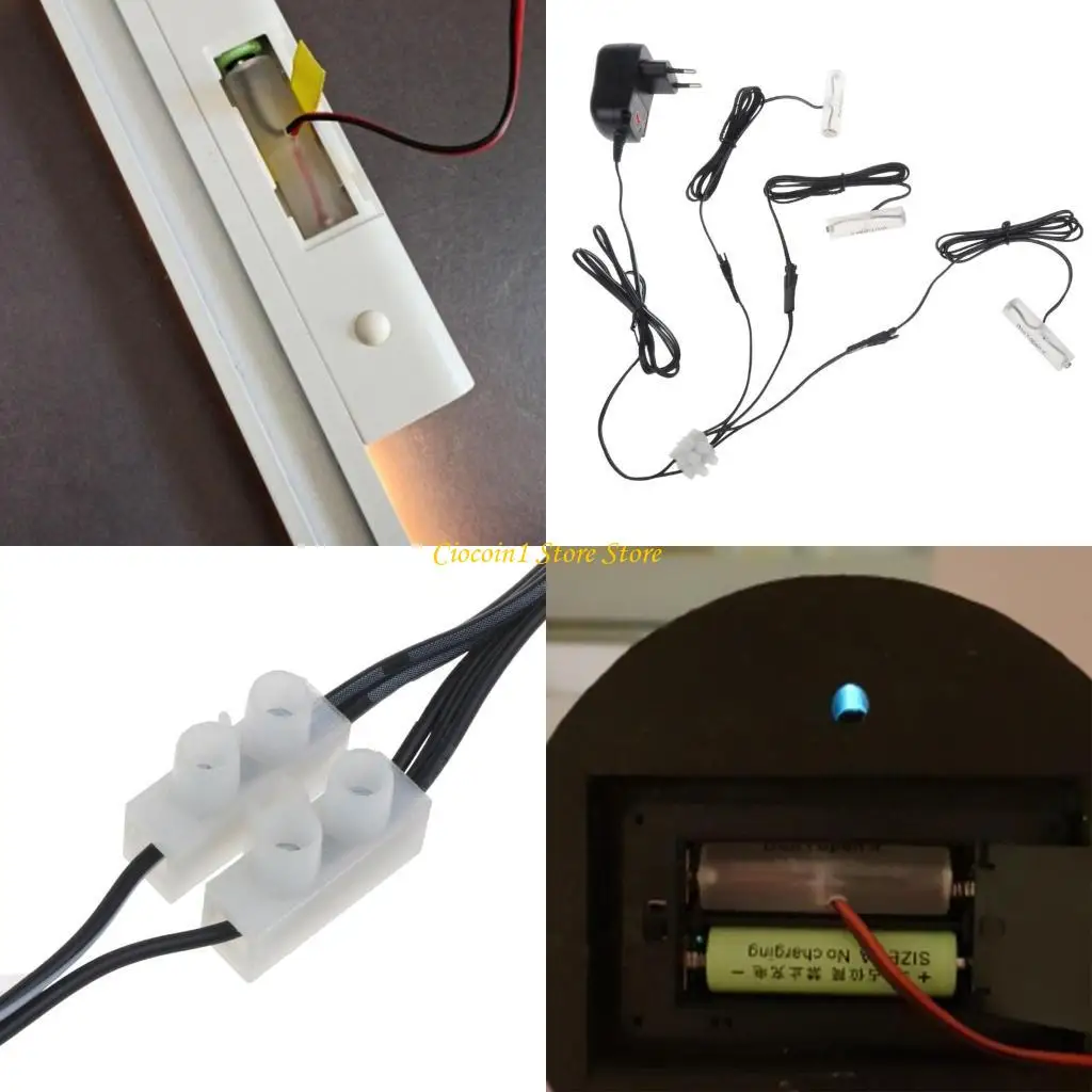 

A3PC 100-240V to 3V-12V AA/LR6 Dummy Battery for Remote Controls Flashlight LED Lamp