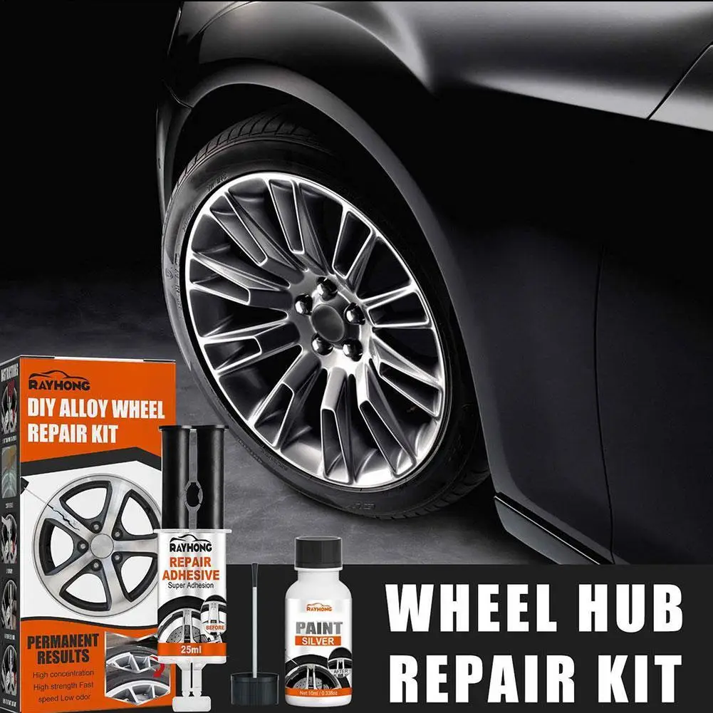 

Car Rim Care Wheel Restoration Repair Kit Paint for Discs Alloy Rim Scrapes Scratches Remover Car Rim Repair Clean Motorcyc J3U1