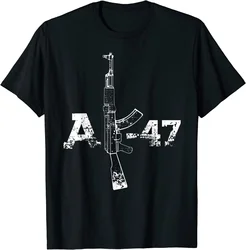 Short Sleeve Cotton new AK47 AK-47 Gun Silhouette Illustration Men T-Shirt Short Sleeve Casual 100% Cotton O-Neck Summer Shirt