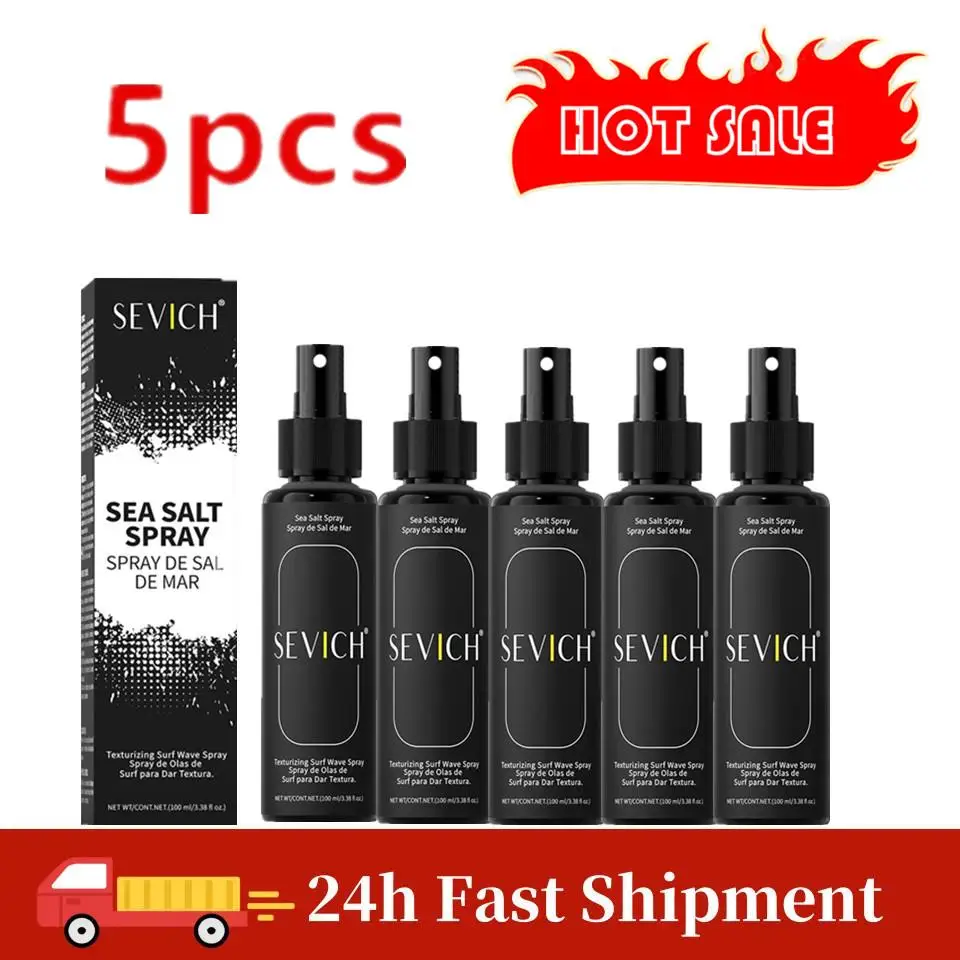 

5PCS Sea Salt Hair Styling Spray Improving Thickening Strong Holding Non Greasy Fluffy Volumizing Reducing Hair Nourishing Oil