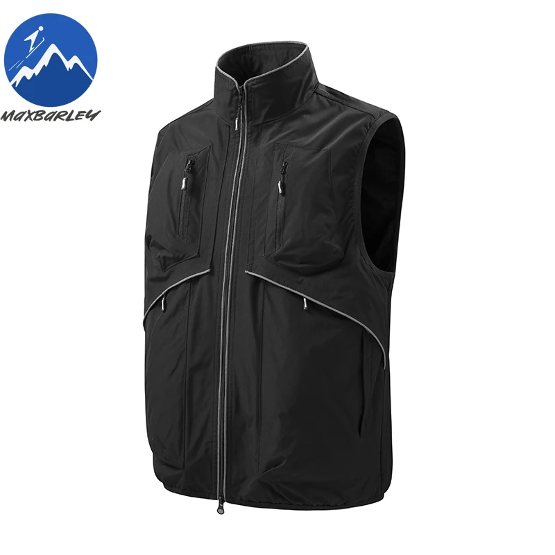 

Maxbarley 2026 Fashion Vest Men Summer Casual Street Mesh Breathable Sleeveless Jacket Man Camping Fishing Solid Color Work Vest