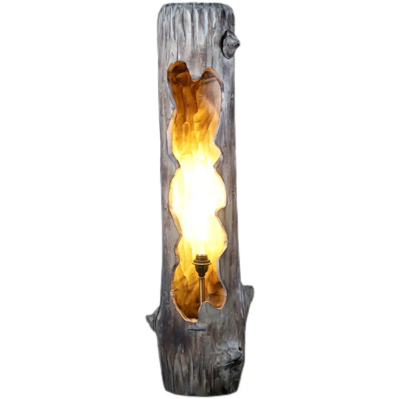 

Профессиональный торшер ручной работы из бревен, пасторальные теплые декоративные лампы для проживания в семье и отеля