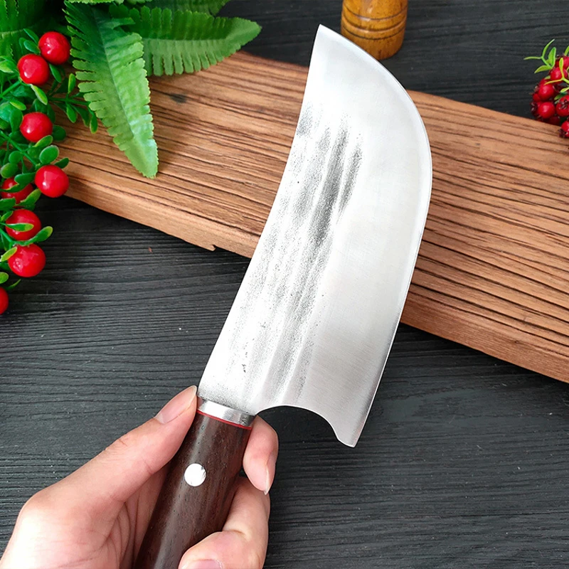 Stainless Steel Butcher Knife High Hardness Kitchen Chef Bone Chopping Knife Meat Vegetables Slicing Cleaver Cutter Tools