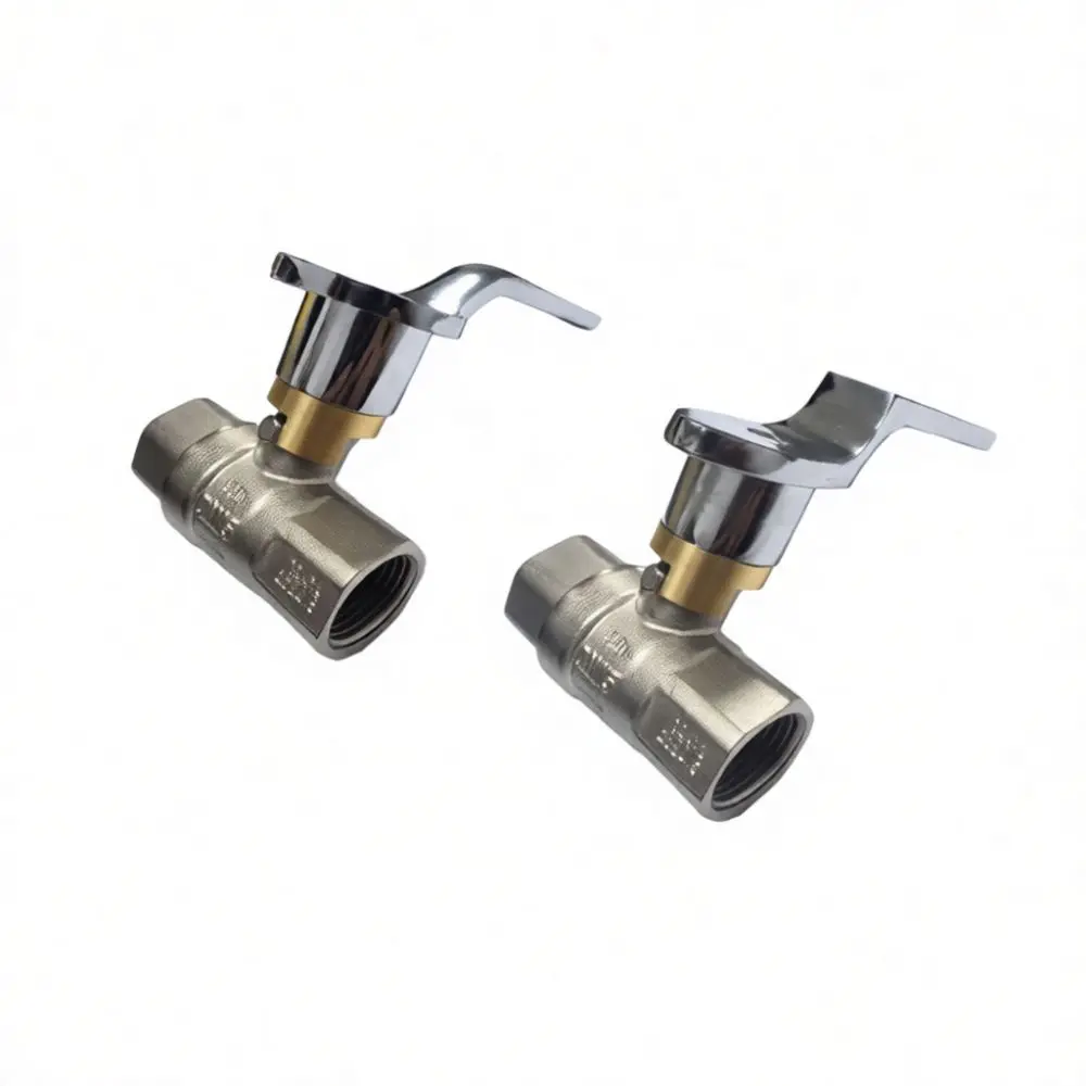 Professional Brass Gas Valve 1/2 Inch Connector Soft Seal For Commercial Kitchen Stove Pipe Flow Control Component