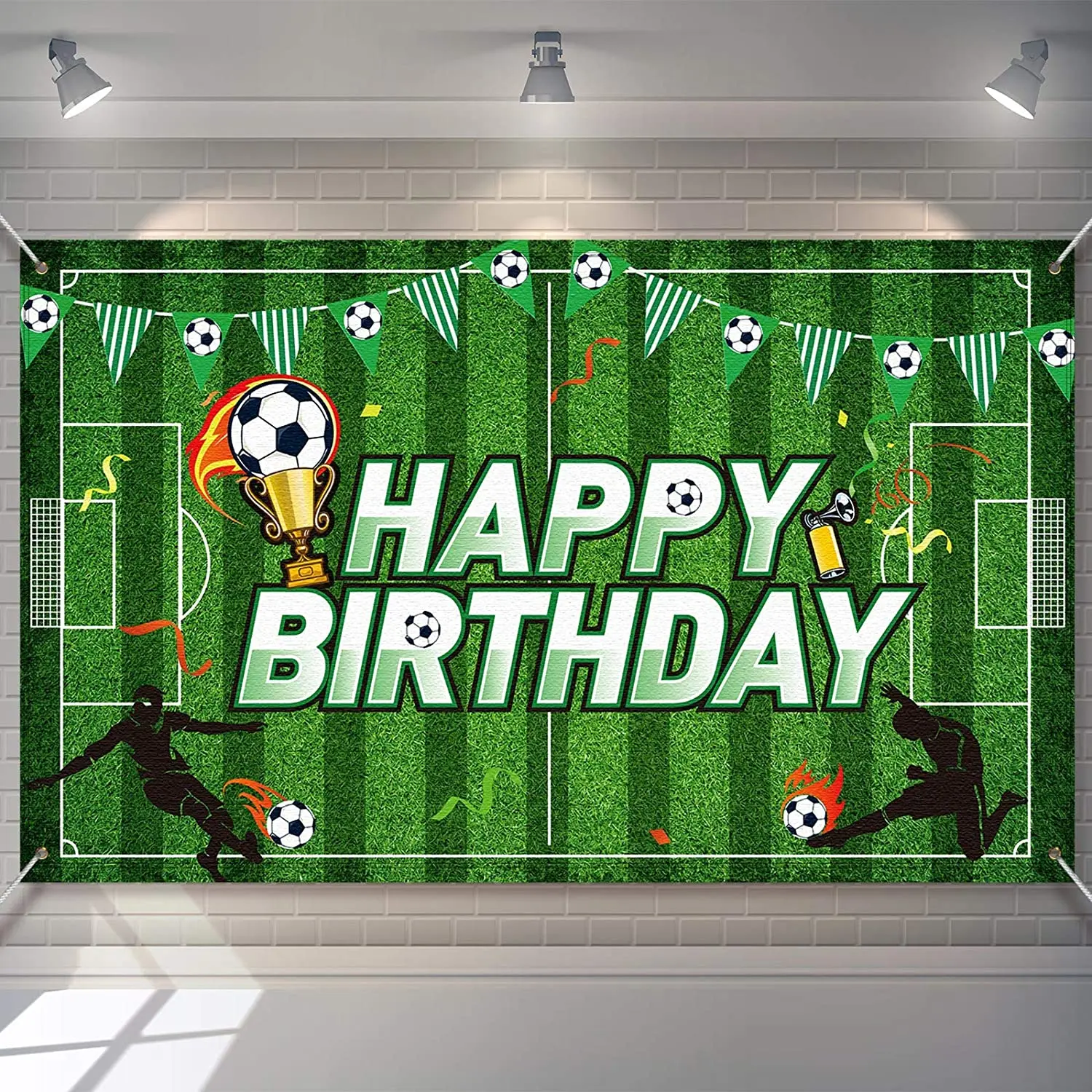 Soccer Sport Backdrop Home Decoration Football Field Banner Victory Photography Background for Birthday Party Supplies