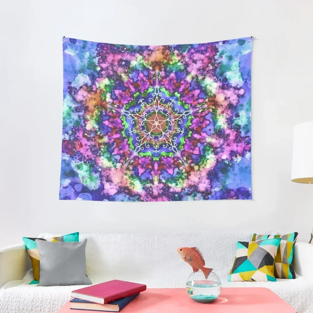 

TIE DYE COOL MANDALA Tapestry Wall Mural Decoration For Home Things To The Room On The Wall Tapestry