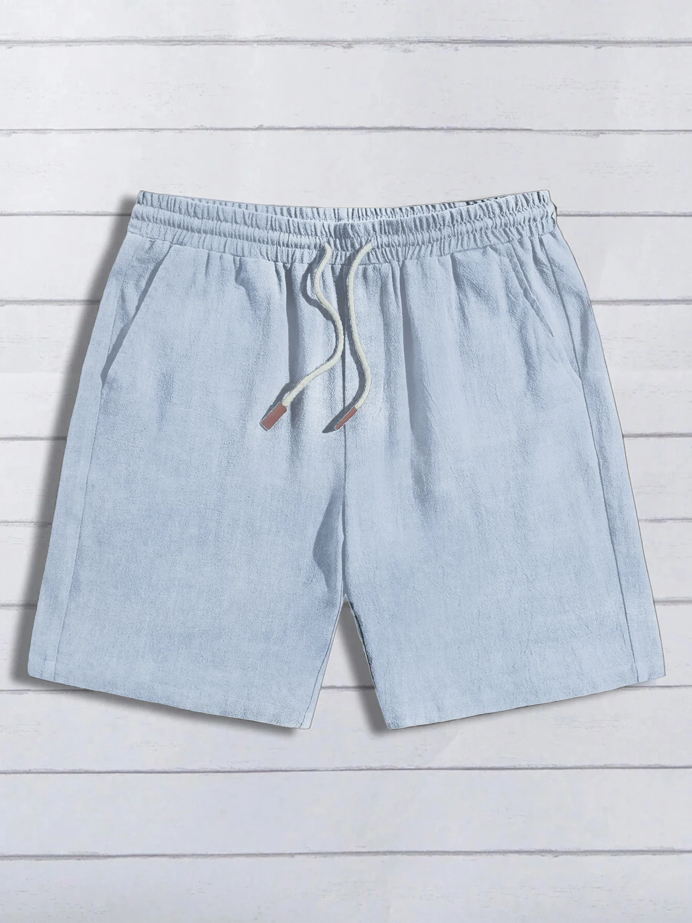 Summer Thin Linen Shorts for Men, Loose and Casual, Five-Inch Pants, Cotton and Linen, Breathable, Suitable for Beach and Sports