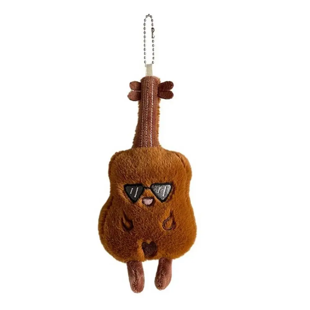 

Fashion Cartoon Guitar Pendant Musical Instrument Violin Guitar Key Rings Soft Cute Guitar Keychain Backpack Ornaments