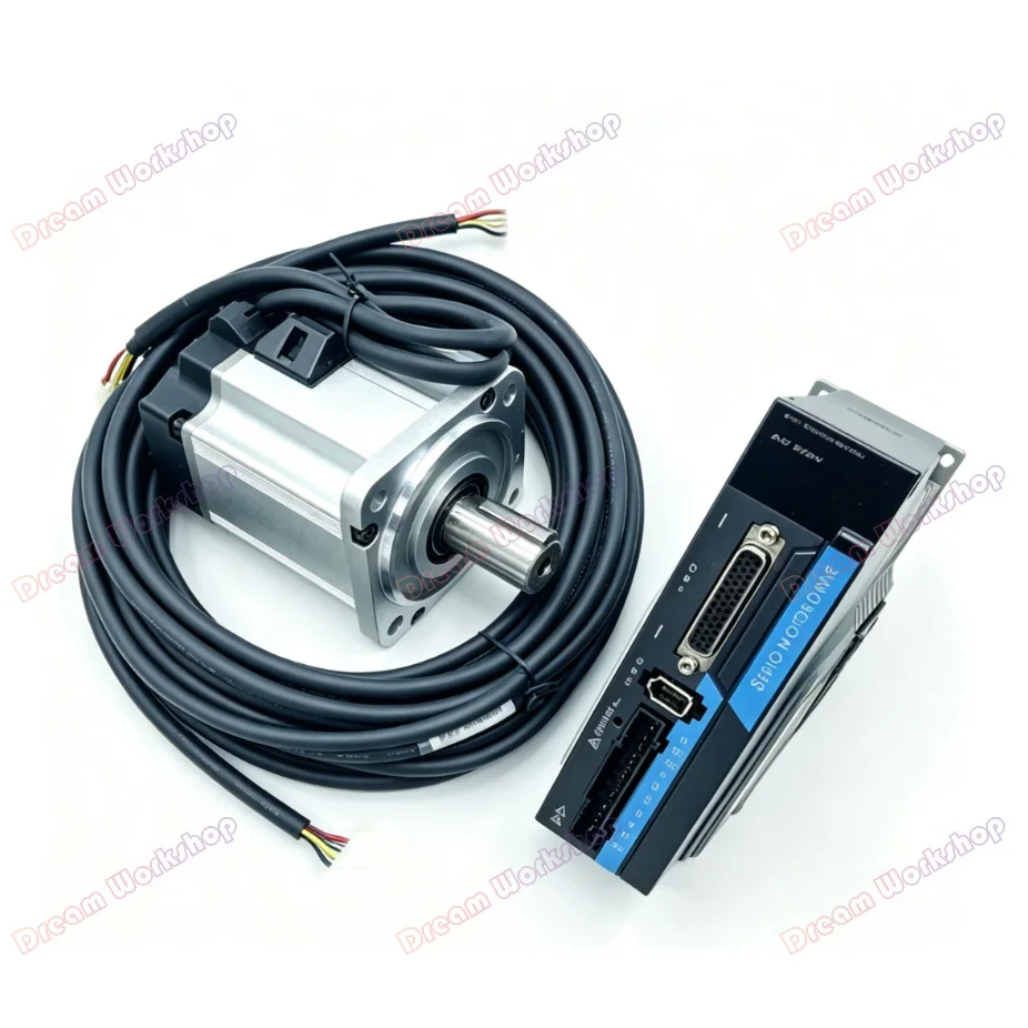 220V 40/80/small AC Servo motor 2.39N.M. 3000RPM 0.4KW/0.75KW servomotor Single-Phase ac drive permanent magnet Matched Driver