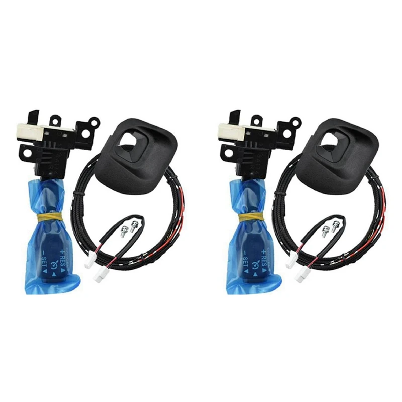 2X Steering Wheel Cruise Control Switch 84632-34011 With Cover 45186-47030-C0 For Toyota Prius Plug-In Hybrid Aqua