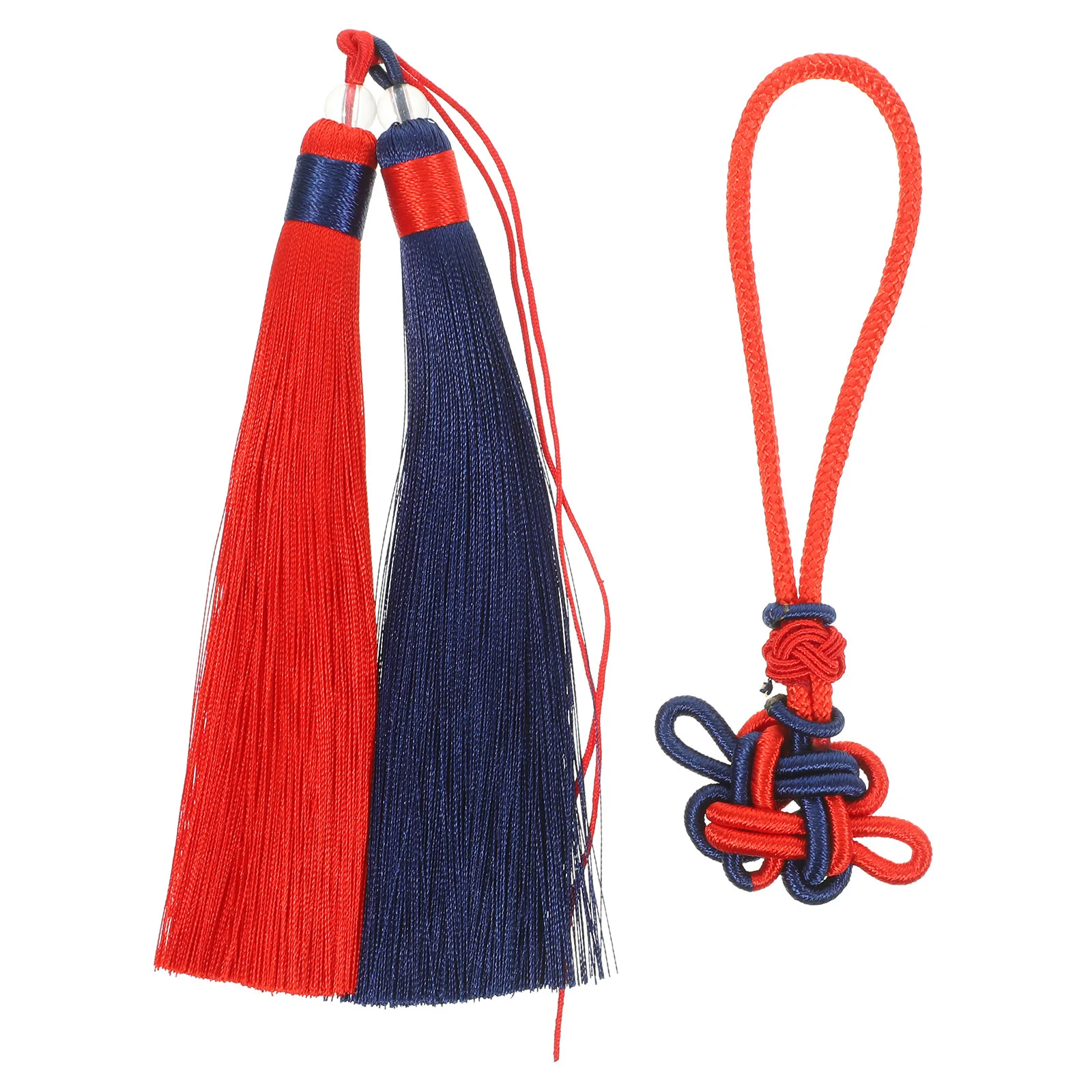 

Chinese Knot Tassel Pendant Hanging Diy Crafts Making Decorative Fan Tassel Car Rearview Mirror Polyester Handcraft Pendant