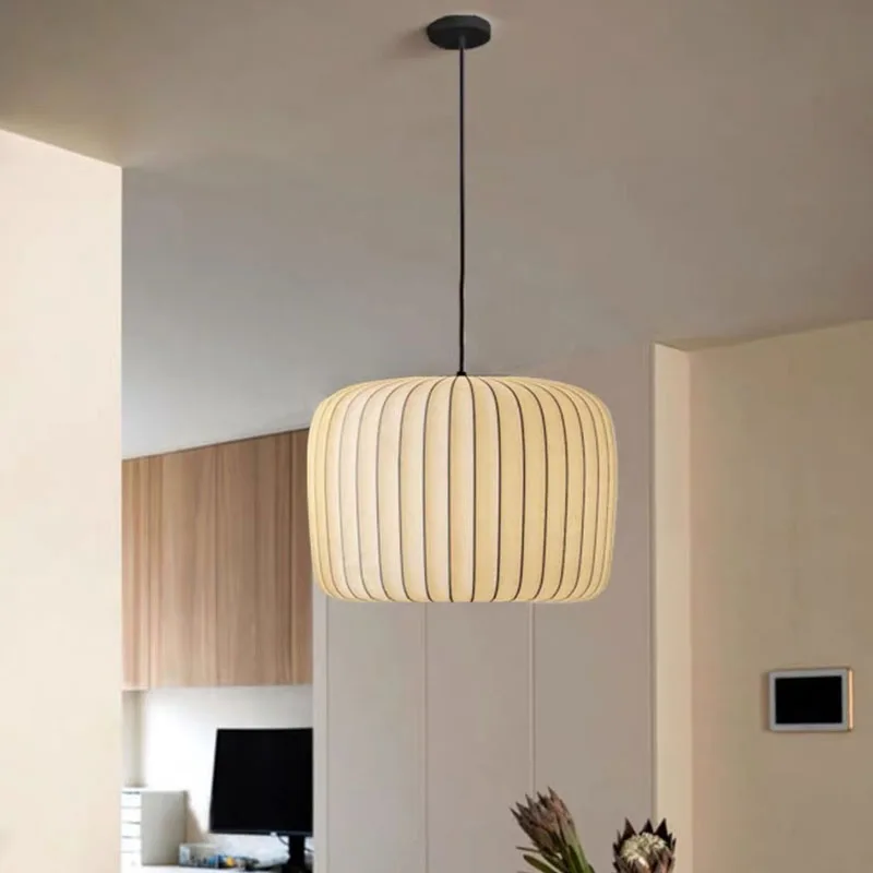 

Japanese Wabi Sabi Style Fabric Chandelier Homestay Art Lighting Tea Room Cafe Beauty Salon Restaurant Decoration Droplight